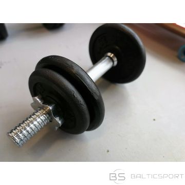 Regulējama hantele 10kg metāla diskiem / adjustable dumbbell