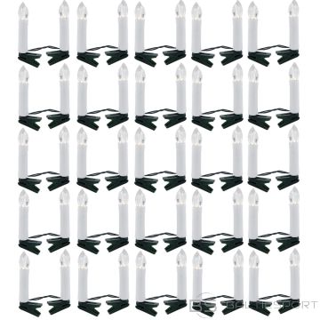 50 LED Ziemassvētku Eglītes Sveces Ar Knaģiem 