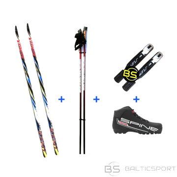 Distanču slēpes + zābaki + nūjas alumīnija+ stirpinājumi - slēpošanas komplekts SR2
