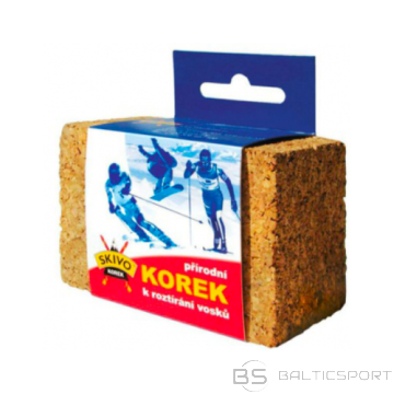 Skivo Slēpju korķis / korķis vaska iestrādei slēpes slīdvirsmā 7x5x4cm