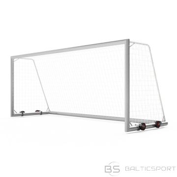 Mobilie alumīnija futbola vārti 5x2 m ar 4 riteņiem, profils 120x100 mm