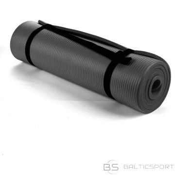 XL PRO Fitnesa vingrošanas paklājs NBR 190 x 100 x 1.5cm - melns (platums 1m)