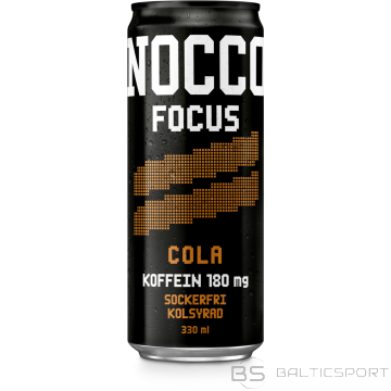 NOCCO Focus Cola gāzēts dzēriens ar kofeīnu un vitamīniem 330 ml