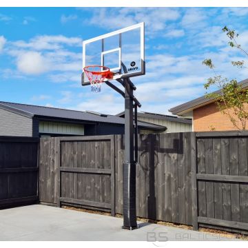 Inground betonējams basketbola statīvs/ konstrukcija ,ar stikla vairogu EXP 152x90cm, 10mm rūdīts stikls