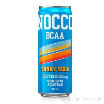 Funkcionāls BCAA aminoskābjudzeriens NOCCO 330m BEZ CUKURA ar kofeīnu Sportistiem Sunny soda
