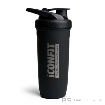 Nerūsējošā tērauda šeikeris 900ml Iconfit / Stainless steel shaker 900 iconfit / melns