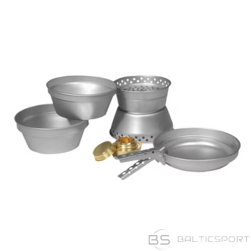 Alumīnija ēdiena gatavošanas komplekts ar spirta degli  Mil-Tec cookware set with Alu Cook-S spirit burner