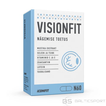 Vitamīni redzes veselībai ar Melleņu ekstraktu un Luteīnu " VisionFit " Iconfit 60 kaspulas