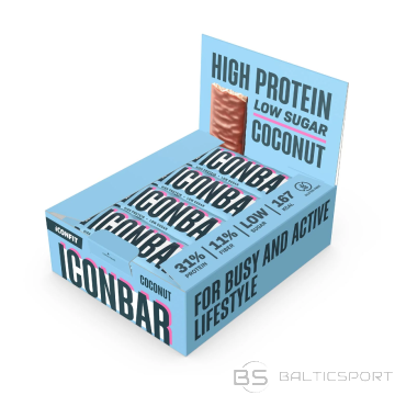 ICONBAR Kokosriekstu vai šokolādes Proteīna batoniņš 45g ICONFIT  / ICONBAR protein bar 45g Iconfit-Kokosrieksts