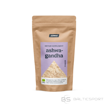 Ašvaganda pulveris ICONFIT Organic Ashwagandha pulveris (150g)