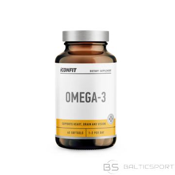 Omega 3 taukskābes  60 kapsulas softgel omega 3 Iconfit