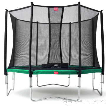 Berg batuts “”Favorit” ar komforta drošības tīklu 430 cm  zaļas malas-430
