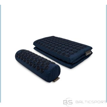 Akupresūras paklājs un spilvens komplektā Bahe Tumši zils