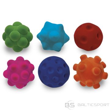 Komplekts 6 gab. sensorās bumbas/ taktilās bumbas / Set of 6 Rubbabu Sensory Balls