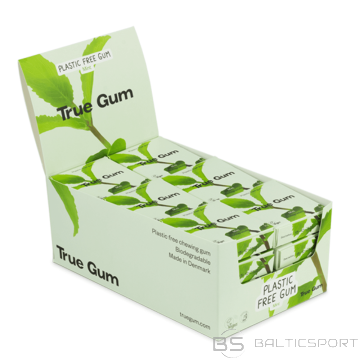 True Gum dabīgā košļājamā gumija ar ksilītu 24 x 13gab kaste-Mētra