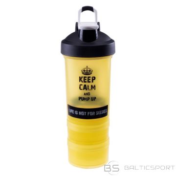 Ūdens pudele ŠEIKERIS ar nodalījumiem uzstura bagātinātājiem ( pillbox) IQ BETA 500ml
