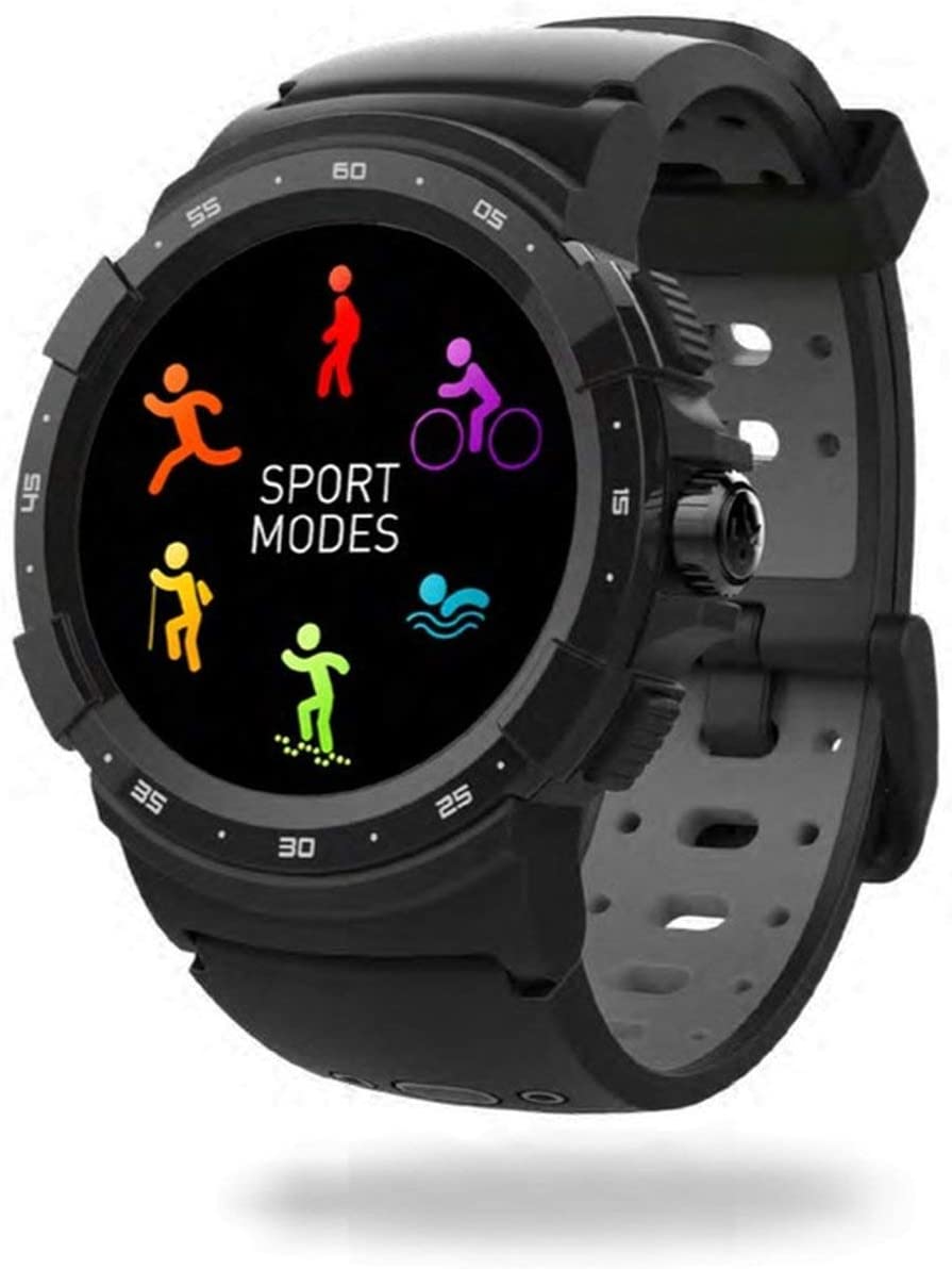 MyKronoz Zesport 2 460 mAh Smartwatch Touchscreen Bluetooth Heart rate monitor Black Grey GPS satellite